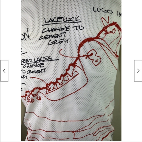 Nike Air Jordan AJ III 3 Retro Mesh Jersey White Size Small - Picture 3 of 8